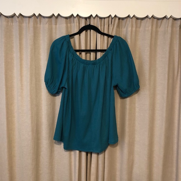 Anthropologie Off the Shoulder Puff Sleeve Blouse - Picture 6 of 6